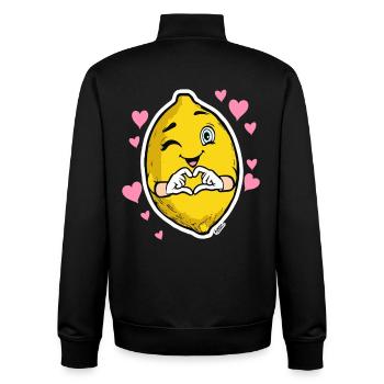 Lemon Heart Wink Emblem - Unisex Organic Zip Sweatshirt von Stanley/Stella - Schwarz - Hinten - AI Model Male 185 light (185cm)