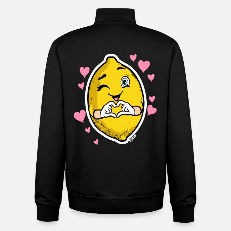 Lemon Heart Wink Emblem - Unisex Organic Zip Sweatshirt von Stanley/Stella - Schwarz
