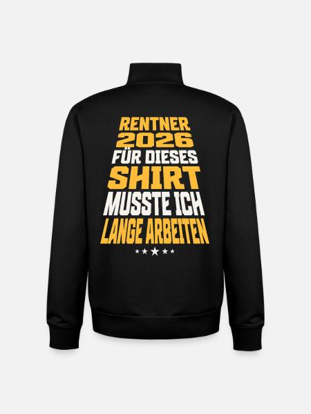 Rentner 2026 - Unisex Organic Zip Sweatshirt von Stanley/Stella - Schwarz