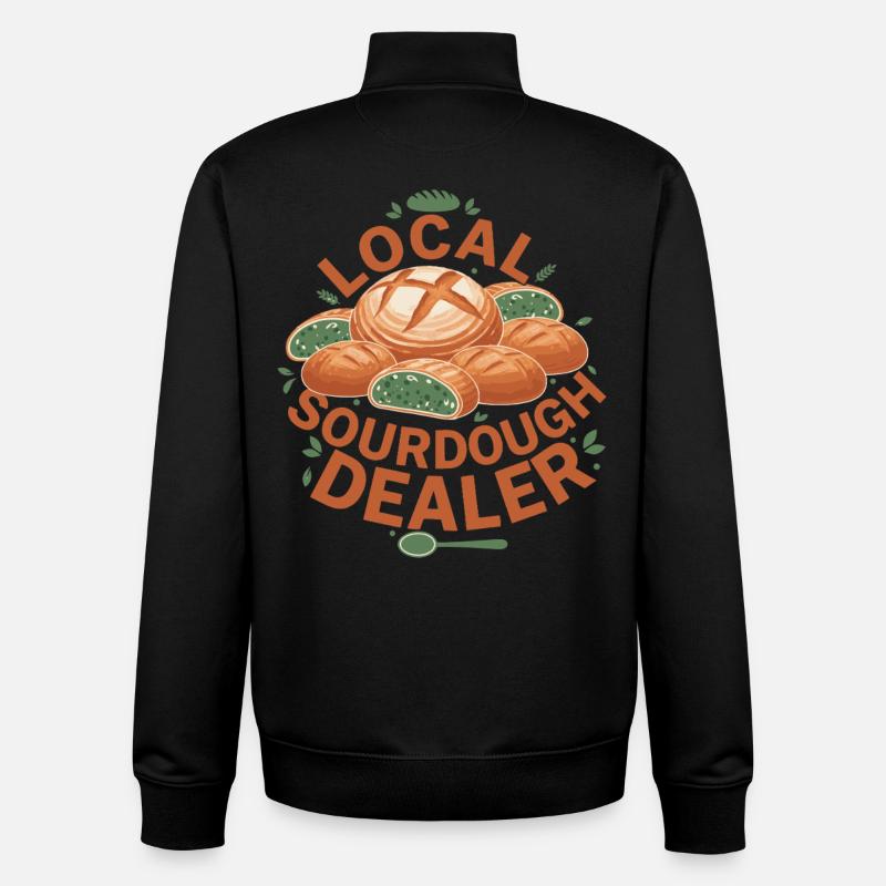 Local Sourdough Dealer Bread Baking Baker - Unisex Organic Zip Sweatshirt by Stanley/Stella - black