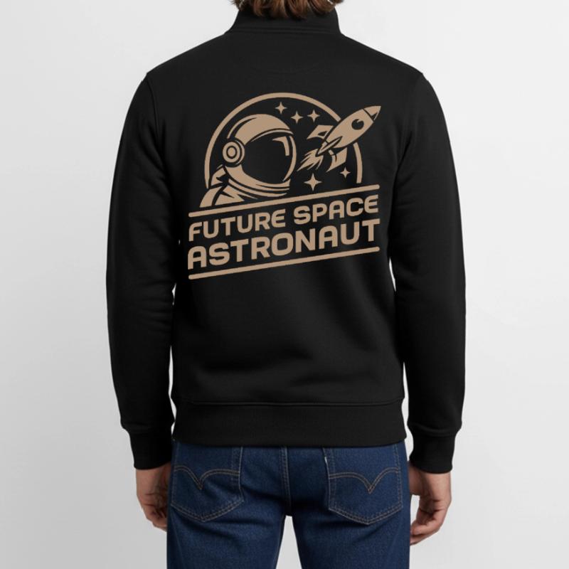 Future astronaute spatial : aventure rétro spatiale Sweat zippé unisexe en coton bio Stanley/Stella