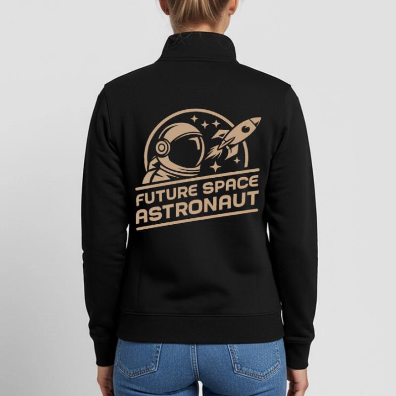 Future astronaute spatial : aventure rétro spatiale Sweat zippé unisexe en coton bio Stanley/Stella
