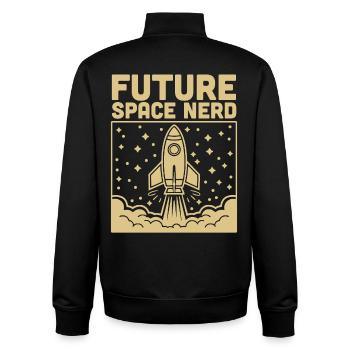 Futur lancement de fusée spatiale pour passionnés de l’espace - Sweat zippé unisexe en coton bio Stanley/Stella - noir - Dos - AI Model Male 185 light (185cm)