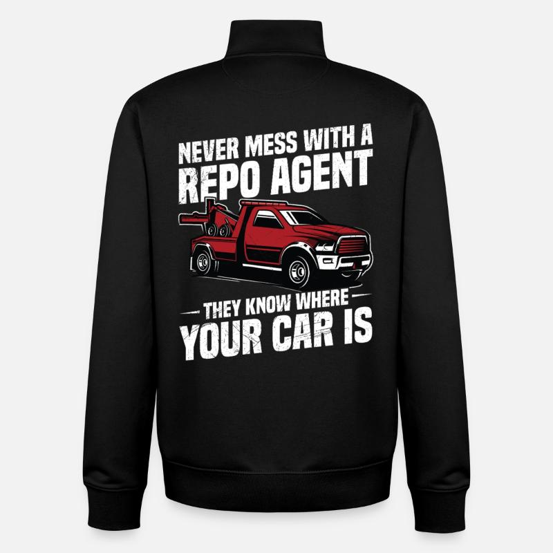 Inkasso-Agent Polizeifreunde Autobergung - Unisex Organic Zip Sweatshirt von Stanley/Stella - Schwarz