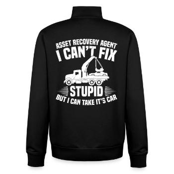  Repoman Car Recovery Vehicle Repossession Agent - Unisex Organic Zip Sweatshirt by Stanley/Stella - black - Back - AI Model Male 185 light (185cm)