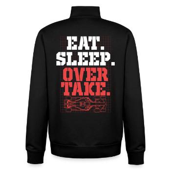 Autorennen Motorsport Eat Sleep Over Take - Unisex Organic Zip Sweatshirt von Stanley/Stella - Schwarz - Hinten - AI Model Male 185 light (185cm)
