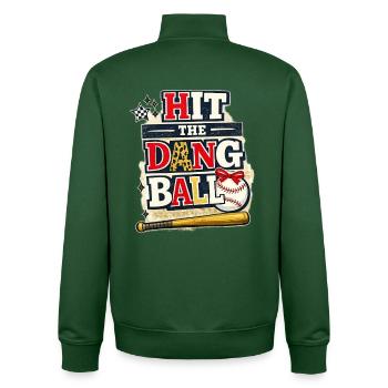 Hit the Dang Ball Baseballshirt – Lustiges Tee - Unisex Organic Zip Sweatshirt von Stanley/Stella - Flaschengrün - Hinten - AI Model Male 185 dark (185cm)