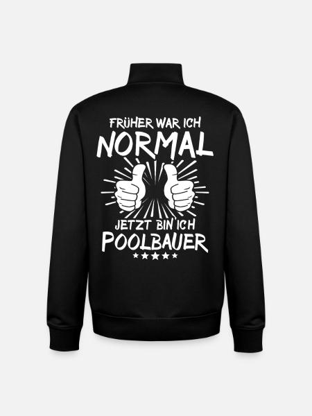 Poolbauer - Unisex Organic Zip Sweatshirt von Stanley/Stella - Schwarz