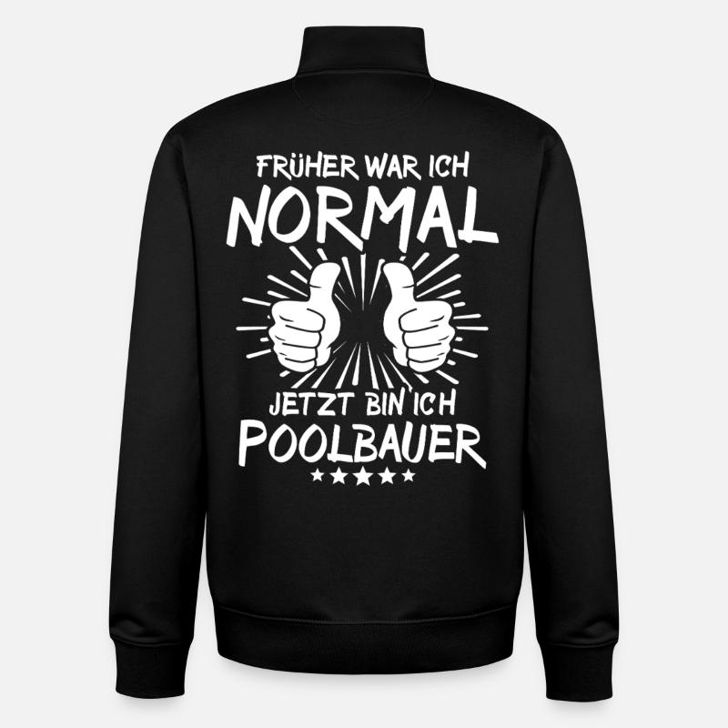 Poolbauer - Unisex Organic Zip Sweatshirt von Stanley/Stella - Schwarz