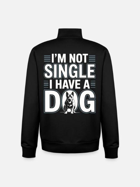 I'm Not Single – I Have a Dog - Unisex Organic Zip Sweatshirt by Stanley/Stella - black