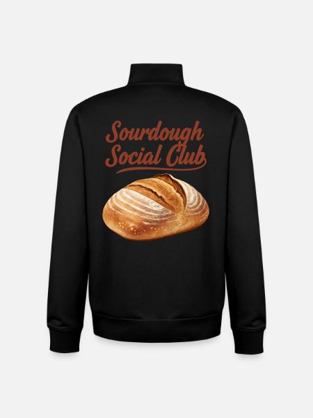 Surdejsklub Brødbagning Lokal Bager - Stanley/Stella unisex sweatshirt med lynlås i økologisk - sort