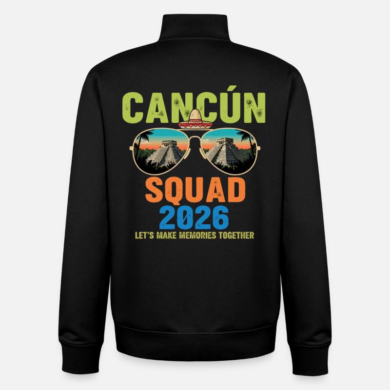 Cancun Squad 2026 Vacation - Unisex Organic Zip Sweatshirt by Stanley/Stella - black