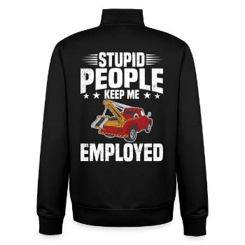  Repo Agent Car Recovery Asset Repossession Agent - Unisex Organic Zip Sweatshirt by Stanley/Stella - black - Back - AI Model Male 185 light (185cm)