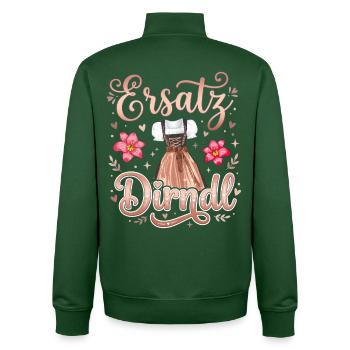 Trachtenshirt Damen Ersatz Dirndl Shirt Trachten - Unisex Organic Zip Sweatshirt von Stanley/Stella - Flaschengrün - Hinten - AI Model Male 185 dark (185cm)