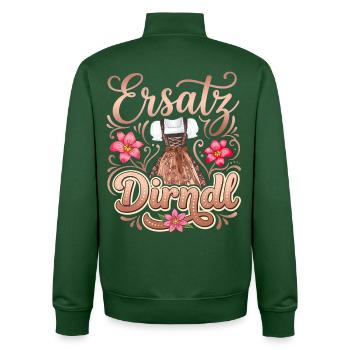 Dirndl Outfit Tracht T-Shirt Damen Trachtenshirt - Unisex Organic Zip Sweatshirt von Stanley/Stella - Flaschengrün - Hinten - AI Model Male 185 dark (185cm)