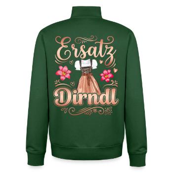 Ersatz Dirndl T-Shirt Tracht Damen Trachtenshirt - Unisex Organic Zip Sweatshirt von Stanley/Stella - Flaschengrün - Hinten - AI Model Male 185 dark (185cm)