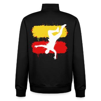 Parkour Freerunning Silhouette Sport - Sweat zippé unisexe en coton bio Stanley/Stella - noir - Dos - AI Model Male 185 light (185cm)
