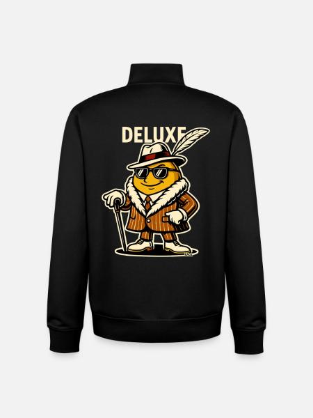 Deluxe Dapper Feather guy - Unisex Organic Zip Sweatshirt by Stanley/Stella - black