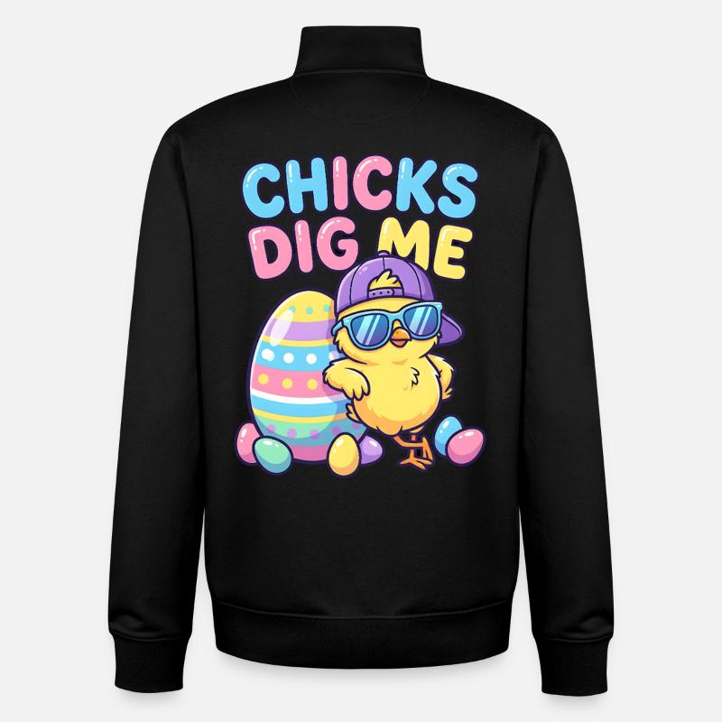 Chicks Dig Me - Unisex Organic Zip Sweatshirt von Stanley/Stella - Schwarz