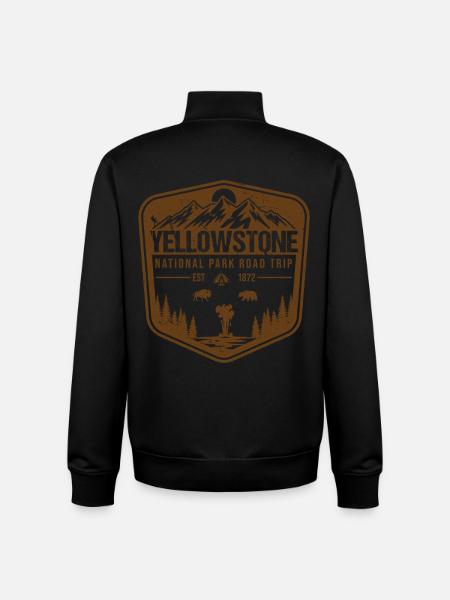 Yellowstone Nationalpark Roadtrip - Unisex Organic Zip Sweatshirt von Stanley/Stella - Schwarz