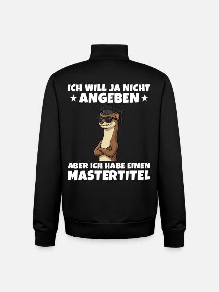 Mastertitel geschafft Wiesel Studium Abschluss - Unisex Organic Zip Sweatshirt von Stanley/Stella - Schwarz