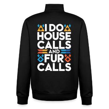 Mobile Vet I Do House Calls And Veterinary Clinic - Unisex Organic Zip Sweatshirt by Stanley/Stella - black - Back - AI Model Male 185 light (185cm)