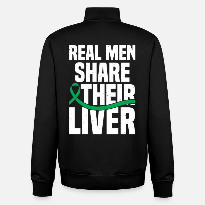 Lebertransplantationsüberlebende Organspende - Unisex Organic Zip Sweatshirt von Stanley/Stella - Schwarz