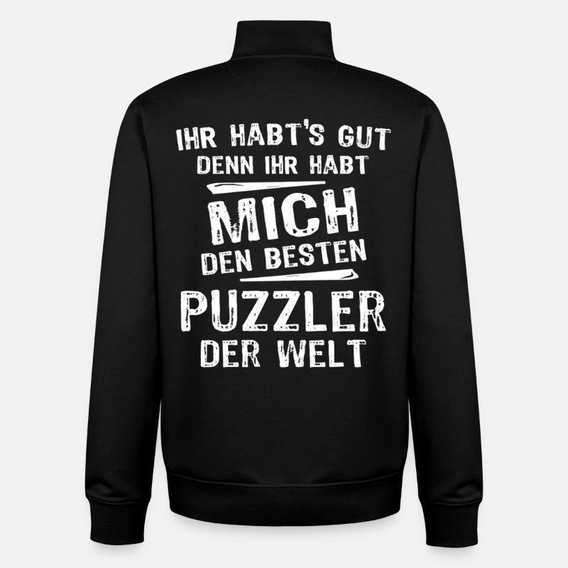Puzzler - Unisex Organic Zip Sweatshirt von Stanley/Stella - Schwarz