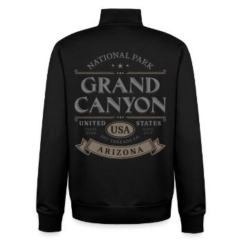 National Park Grand Canyon Arizona US - Unisex Organic Zip Sweatshirt by Stanley/Stella - black - Back - AI Model Male 185 light (185cm)