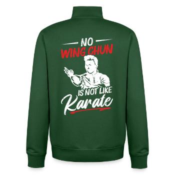 Wing Chun Ausbilderausbildung Kampfsportflügel - Unisex Organic Zip Sweatshirt von Stanley/Stella - Flaschengrün - Hinten - AI Model Male 185 dark (185cm)