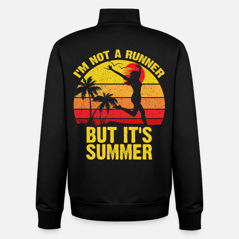 Sunset Sprint Kein Läufer - Unisex Organic Zip Sweatshirt von Stanley/Stella - Schwarz
