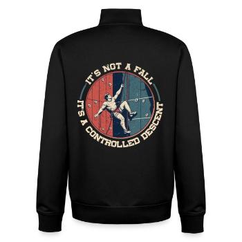Indoor Klettern Indoorklettern Controlled Descent - Unisex Organic Zip Sweatshirt von Stanley/Stella - Schwarz - Hinten - AI Model Male 185 light (185cm)