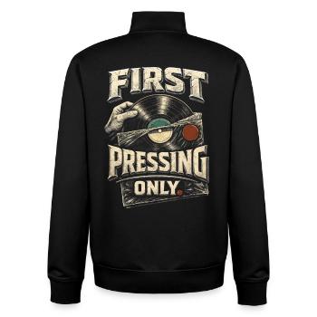 Disques vinyles de collection Vinyl : premier pressage uniquement - Sweat zippé unisexe en coton bio Stanley/Stella - noir - Dos - AI Model Male 185 light (185cm)