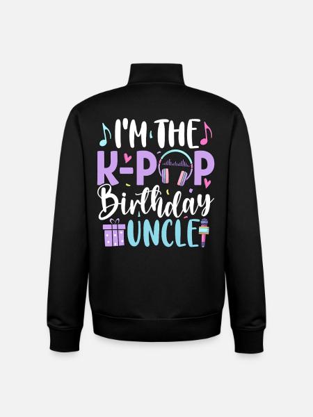 I'm The K Pop Birthday Uncle - Unisex Organic Zip Sweatshirt by Stanley/Stella - black