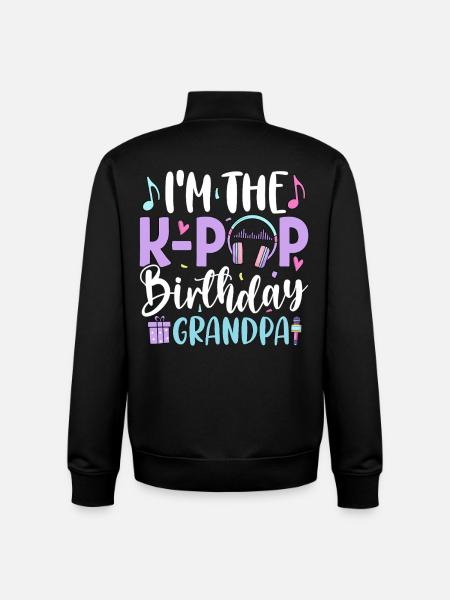 I'm The K Pop Birthday Grandpa - Unisex Organic Zip Sweatshirt by Stanley/Stella - black