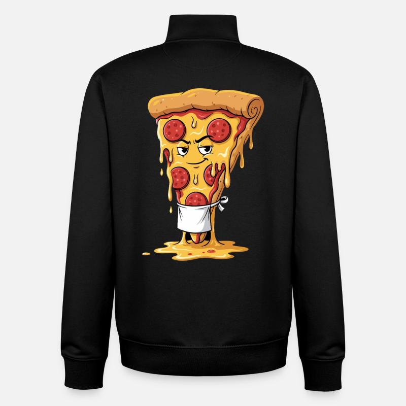 Tablier à pizza cool - Sweat zippé unisexe en coton bio Stanley/Stella - noir