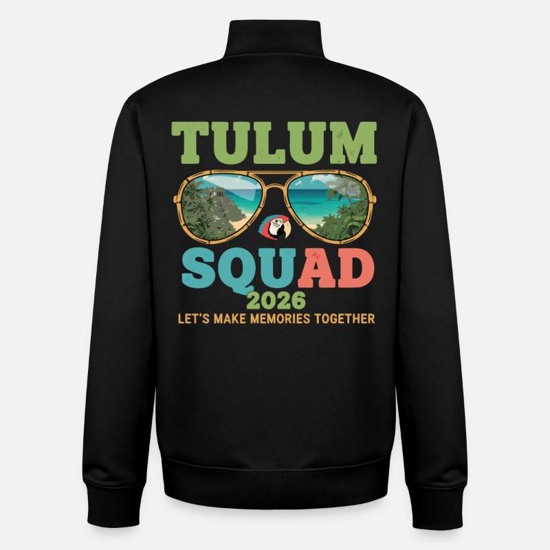Tulum Squad 2026 Vacation - Unisex Organic Zip Sweatshirt by Stanley/Stella - black