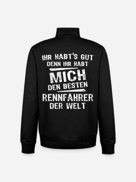 Rennfahrer - Unisex Organic Zip Sweatshirt von Stanley/Stella - Schwarz