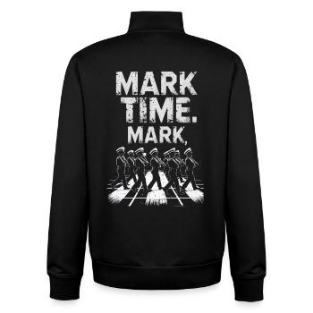 Fanfare de fanfare Brass Band Mark Time Mark - Sweat zippé unisexe en coton bio Stanley/Stella - noir - Dos - AI Model Male 185 light (185cm)