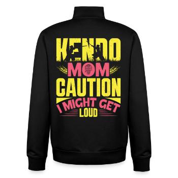 Kendo-Mama-Lehrerin Japanische Kampfkünste Kendo - Unisex Organic Zip Sweatshirt von Stanley/Stella - Schwarz - Hinten - AI Model Male 185 light (185cm)