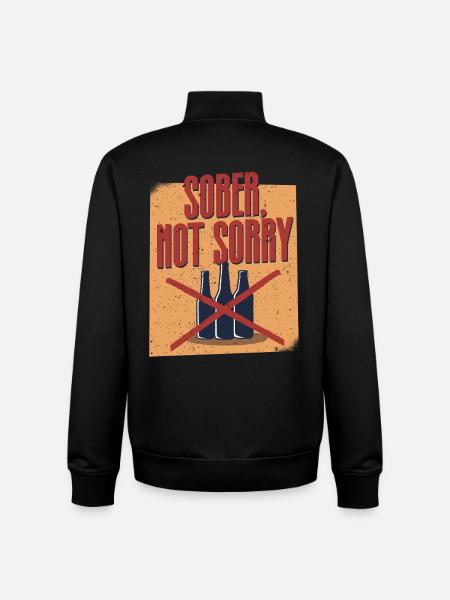 Anti-alcoholic abstinent - Unisex Organic Zip Sweatshirt by Stanley/Stella - black