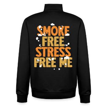 Non-smoker Ex Smoker - Unisex Organic Zip Sweatshirt by Stanley/Stella - black - Back - AI Model Male 185 light (185cm)