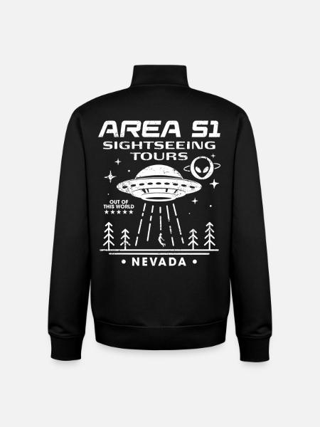 Area 51 Sightseeing Tours - Unisex Organic Zip Sweatshirt by Stanley/Stella - black