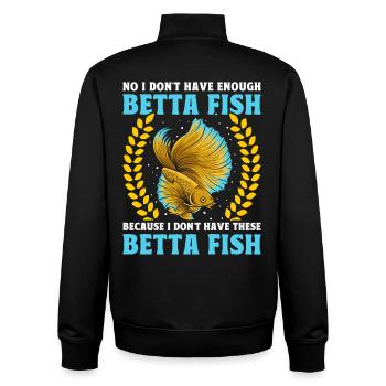 Bettafischbesitzer Aquarist Fischhalter Siamese - Unisex Organic Zip Sweatshirt von Stanley/Stella - Schwarz - Hinten - AI Model Male 185 light (185cm)