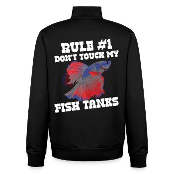 Besitzer eines Betta-Aquariums, Aquarist, Siamese-Kämpfe - Unisex Organic Zip Sweatshirt von Stanley/Stella - Schwarz - Hinten - AI Model Male 185 light (185cm)