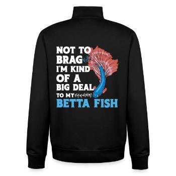 Siamesischer Kampffischbeckenbesitzer Aquarium-Betta - Unisex Organic Zip Sweatshirt von Stanley/Stella - Schwarz - Hinten - AI Model Male 185 light (185cm)