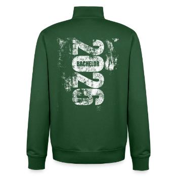 Licence 2026 | Enfin terminé - Sweat zippé unisexe en coton bio Stanley/Stella - vert bouteille - Dos - AI Model Male 185 dark (185cm)