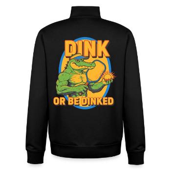 Pickleball Dink Or Be Dinked Funny Player Play - Unisex Organic Zip Sweatshirt by Stanley/Stella - black - Back - AI Model Male 185 light (185cm)