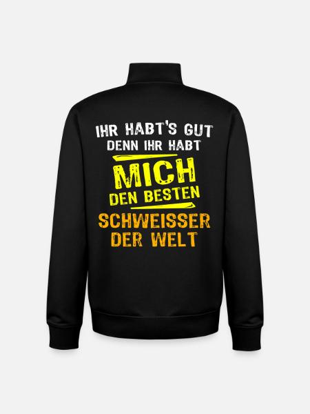 Schweisser Geschenk - Unisex Organic Zip Sweatshirt von Stanley/Stella - Schwarz
