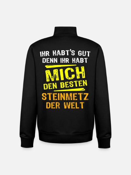 Steinmetz Geschenk - Unisex Organic Zip Sweatshirt von Stanley/Stella - Schwarz